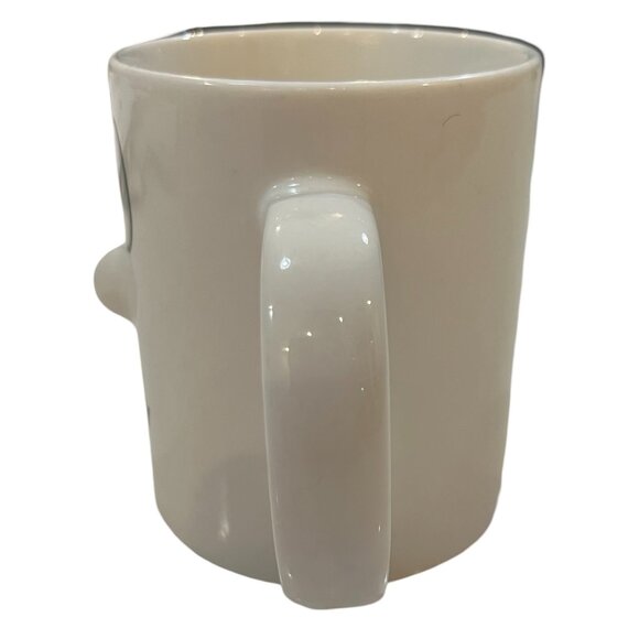 Vintage 90s Sculpted Face Mug , 3D Nose Mug Cup Smirk Funny Whimsical Face 10oz - Picture 3 of 7